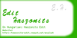 edit haszonits business card